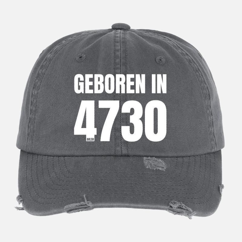 Design 18 – Geboren in 4730 Flexfit Vintage Destroyed Cap