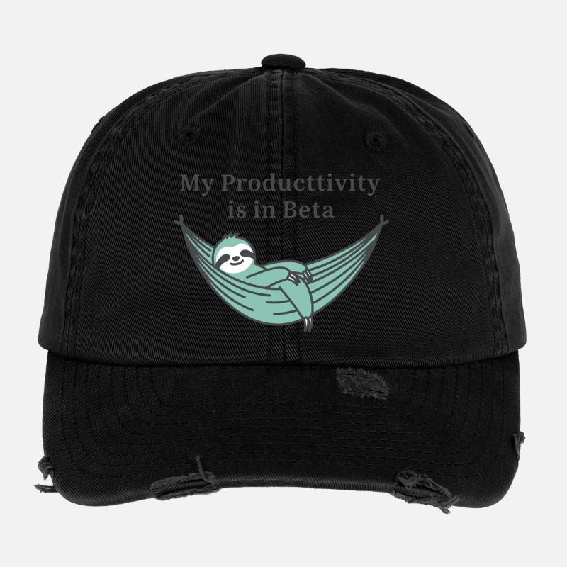 My Productivity is in Beta Flexfit Vintage Destroyed Cap