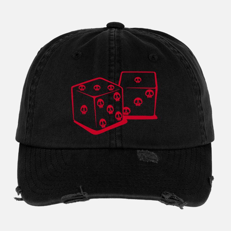 Playing with dice (red) Flexfit Vintage Destroyed Cap