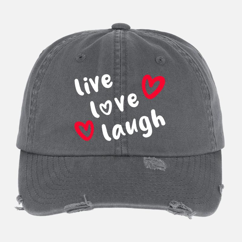 LIVE LOVE LAUGH - Ondes positives Casquette vintage effet usé Flexfit