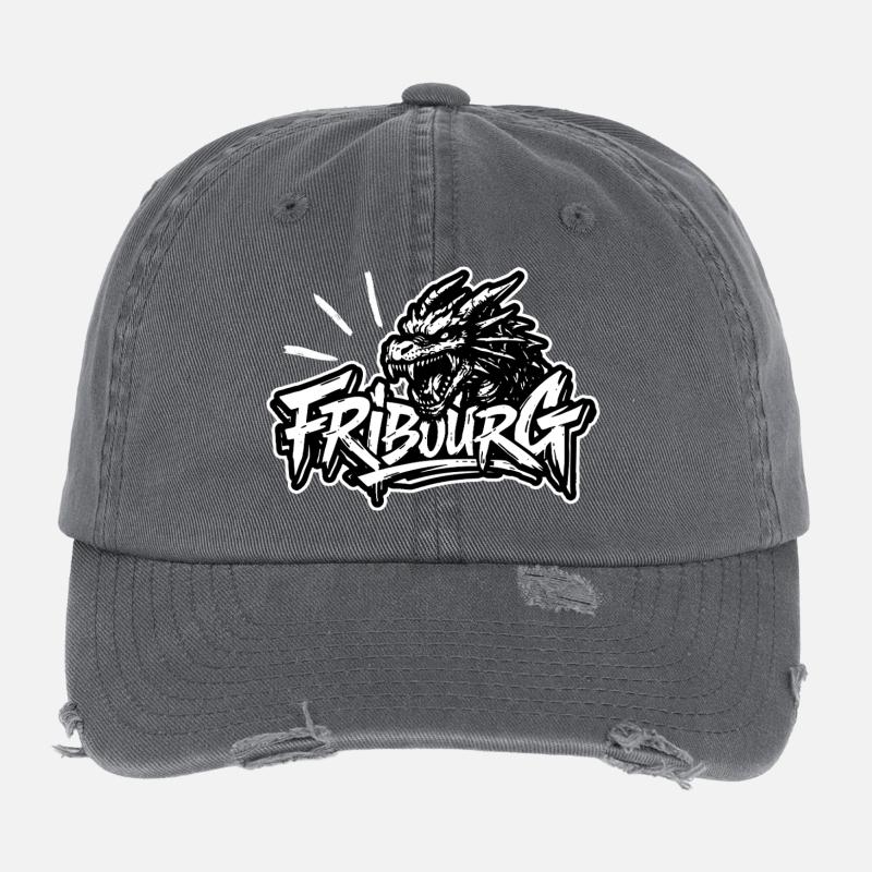 Fribourg Dragon Flexfit Vintage Destroyed Cap