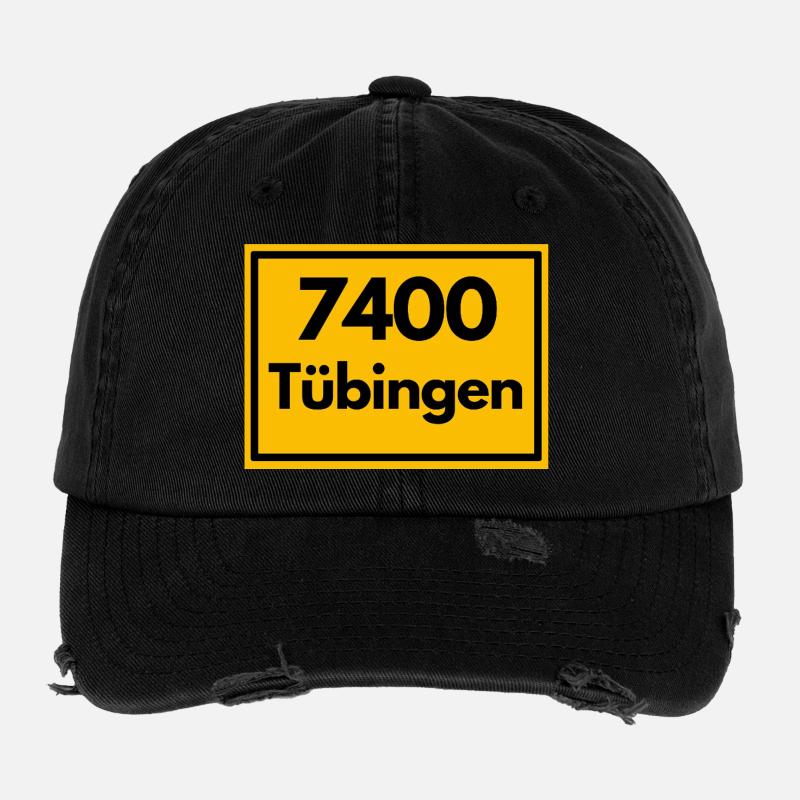 ALTE POSTLEITZAHL PLZ RETRO 7400 TÜBINGEN - NECKAR Flexfit Vintage Destroyed Cap
