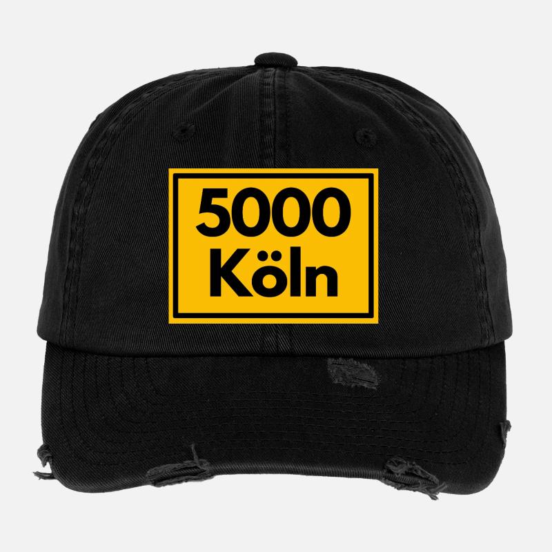 ALTE POSTLEITZAHL PLZ RETRO 5000  KÖLN - DOMSTADT  Flexfit Vintage Destroyed Cap