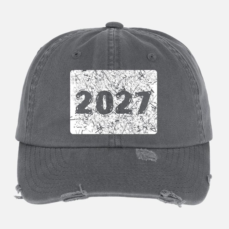 Année 2027 Casquette vintage effet usé Flexfit