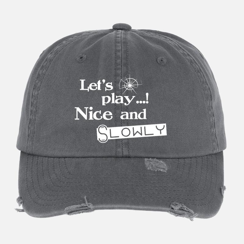 Jouons doucement - Blanc Casquette vintage effet usé Flexfit