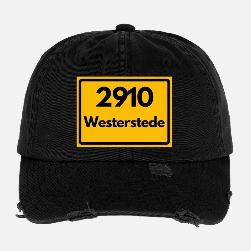 OLD POSTCODE POSTCODE RETRO 2910 WESTERSTEDE Flexfit Vintage Destroyed Cap