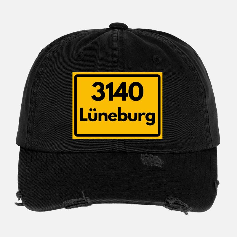 ANCIEN CODE POSTAL RETRO 3140 LÜNEBURG – SALZ Casquette vintage effet usé Flexfit