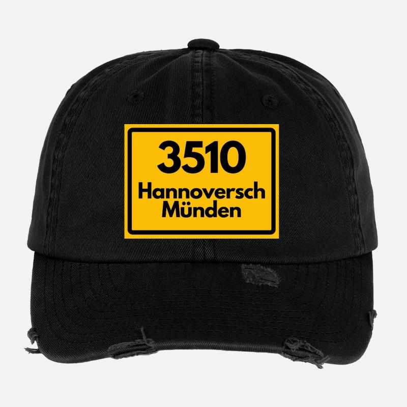 ALTE POSTLEITZAHL PLZ 3510 HANNOVERSCH MÜNDEN HANN Flexfit Vintage Destroyed Cap