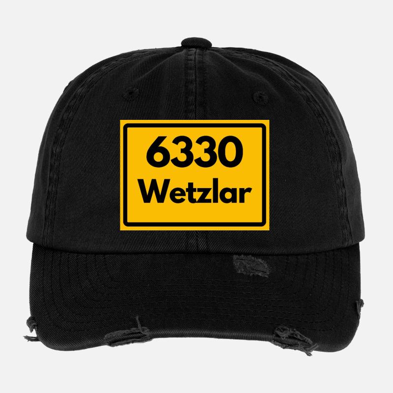 ALTE POSTLEITZAHL PLZ RETRO 6330 WETZLAR Flexfit Vintage Destroyed Cap
