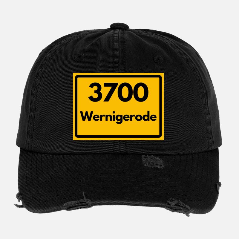 ALTE POSTLEITZAHL PLZ 3700 WERNIGERODE HEIMATSTOLZ Flexfit Vintage Destroyed Cap