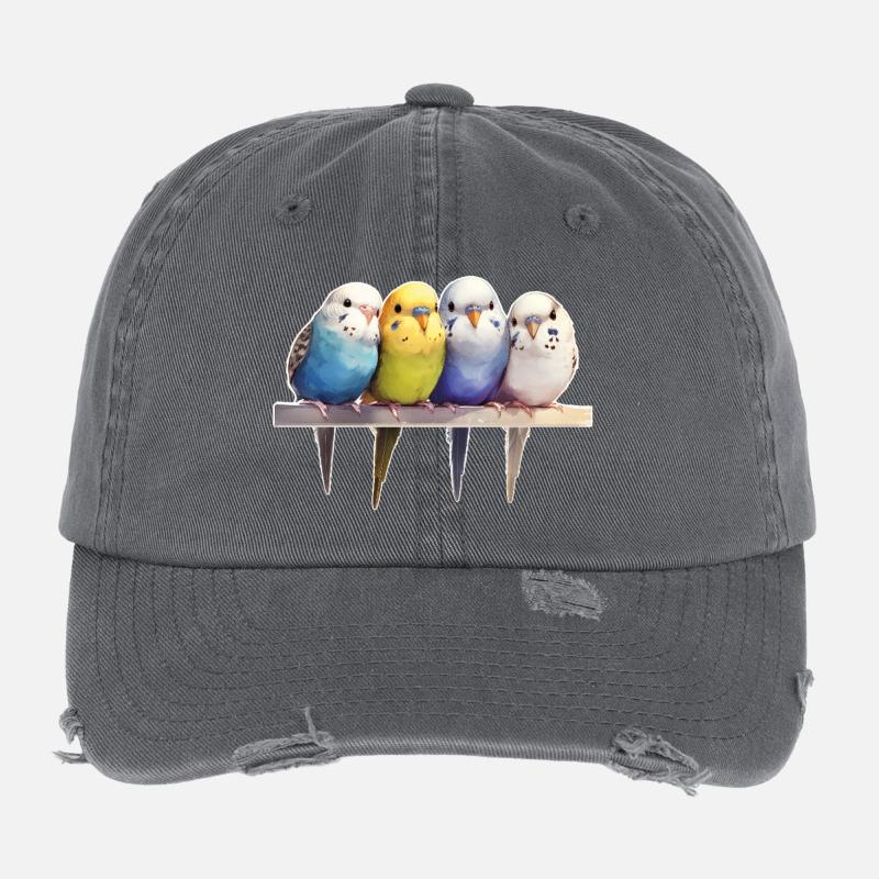 Budgie group Flexfit Vintage Destroyed Cap