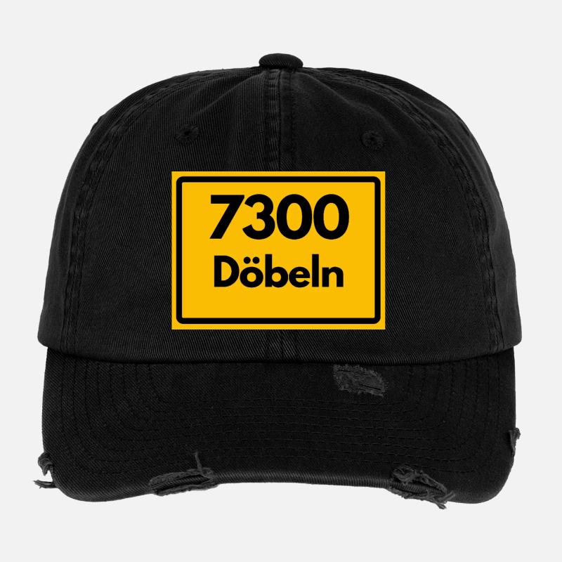 OLD POSTCODE 7300 DÖBELN SAXONY DDR OSTALGIE Flexfit Vintage Destroyed Cap