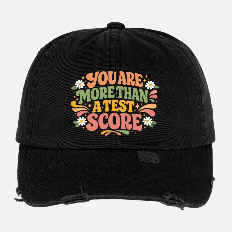 Tu Es Plus Qu'une Note | Motivation École Rétro Casquette vintage effet usé Flexfit