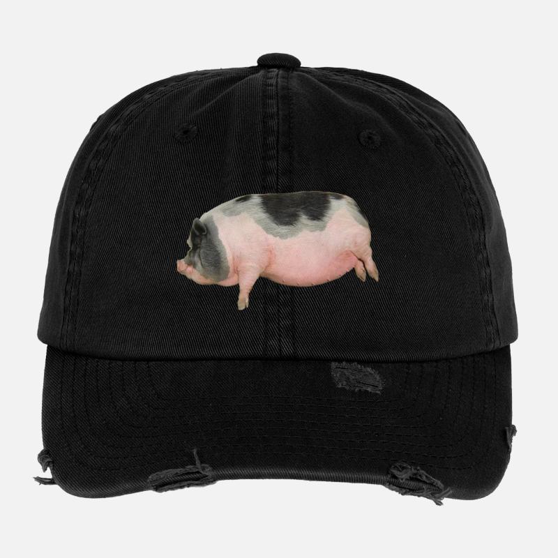 Bauernhof Schwein Flexfit Vintage Destroyed Cap