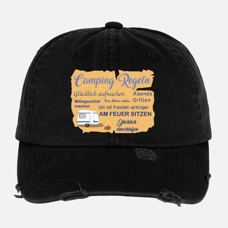 Campingregeln Flexfit Vintage Destroyed Cap