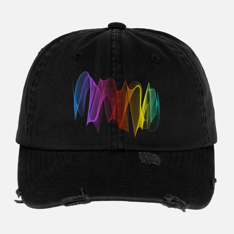 Abstrakte Linien Design 07 Flexfit Vintage Destroyed Cap