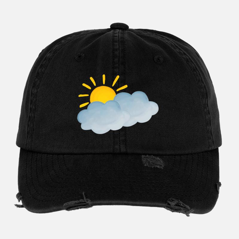 Weather cloudy cheerful Flexfit Vintage Destroyed Cap