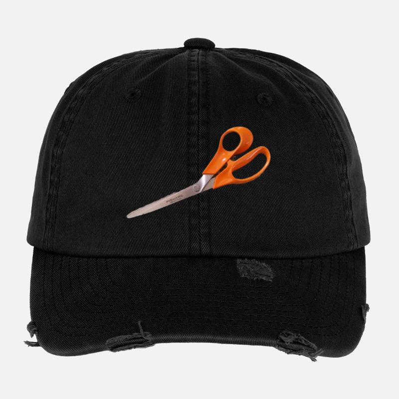 Orange Schere Flexfit Vintage Destroyed Cap