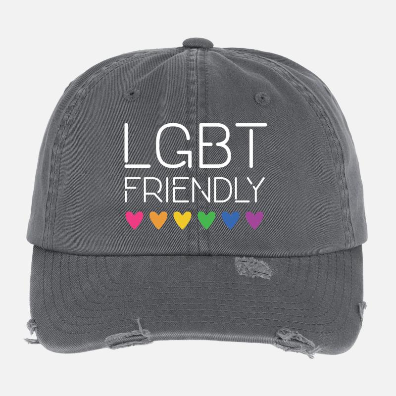 LGBT amical Casquette vintage effet usé Flexfit