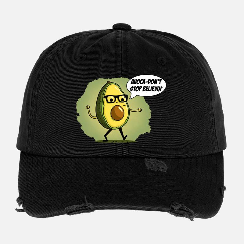Don't stop beliving Nerd Avocado Flexfit Vintage Destroyed Cap