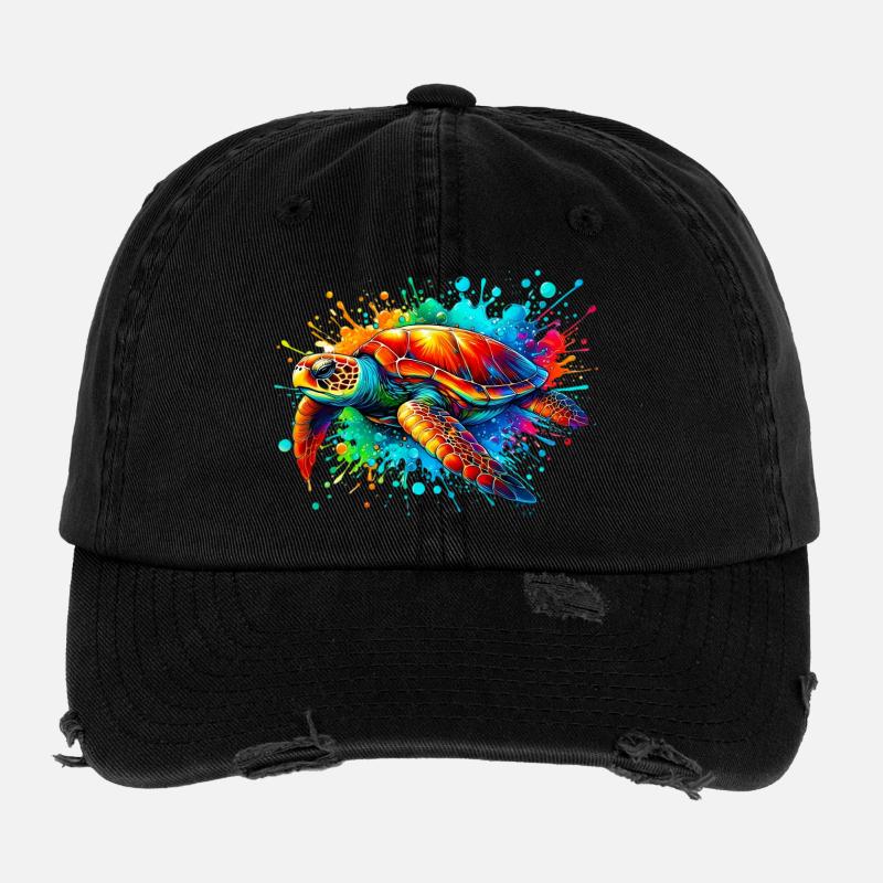 Tortue Casquette vintage effet usé Flexfit