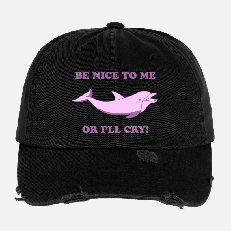 Süßer Delfin – Sois gentil avec moi ou je pleurerai Casquette vintage effet usé Flexfit