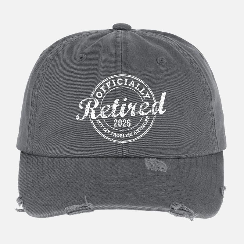 Officially Retired 2026 Not My Problem Anymore Flexfit Vintage Destroyed Cap