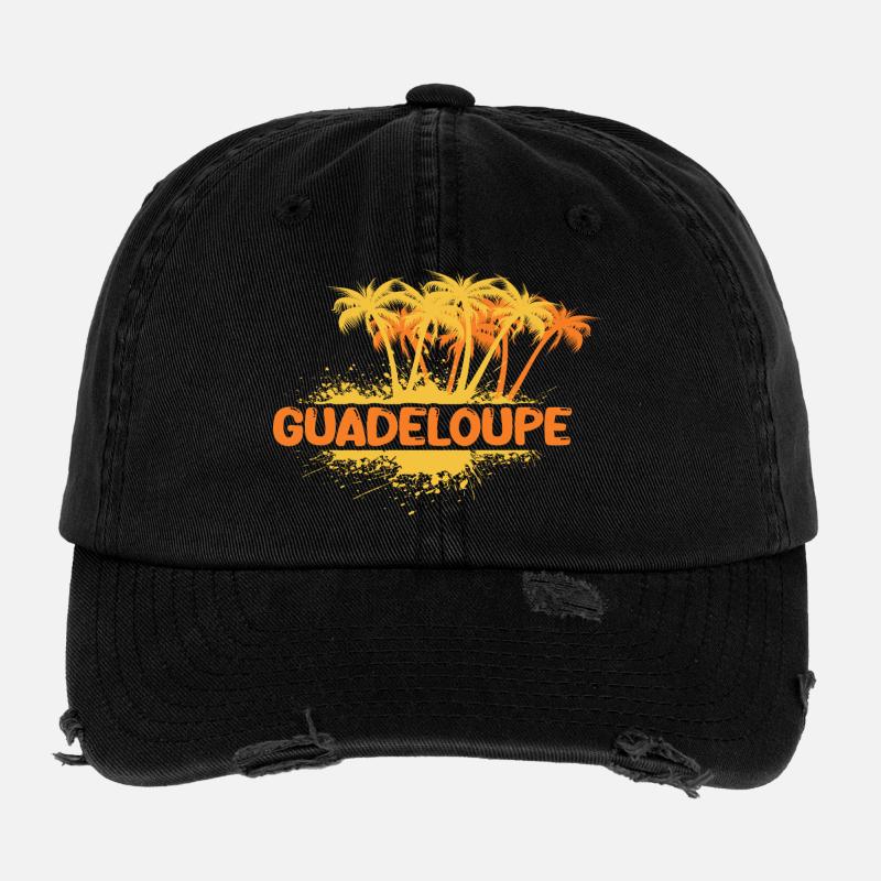 Gift for Guadeloupe Flexfit Vintage Destroyed Cap