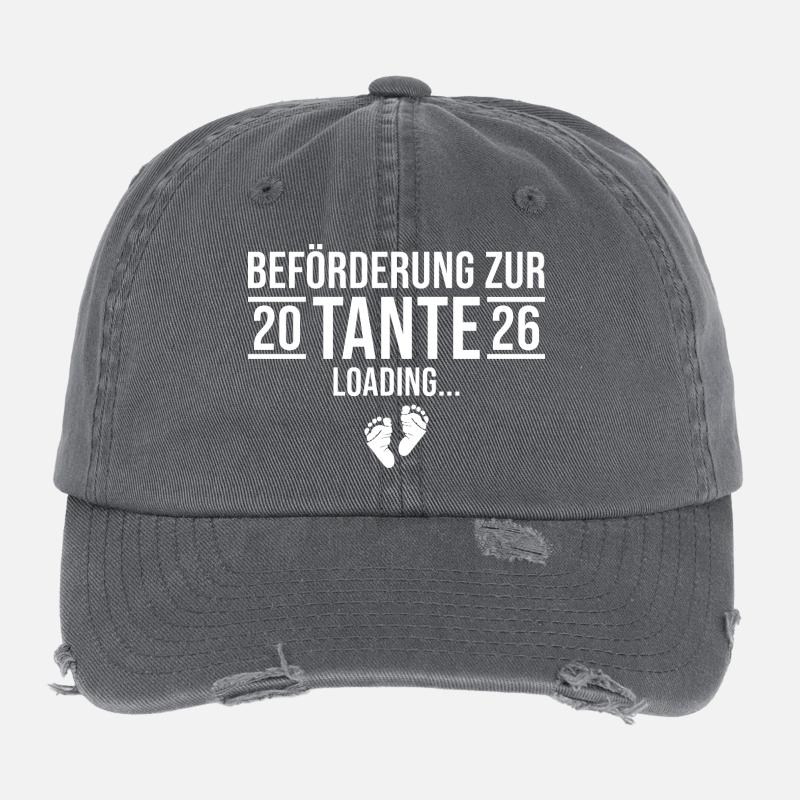 Tante 2026 loading - Werdende Patentante Flexfit Vintage Destroyed Cap