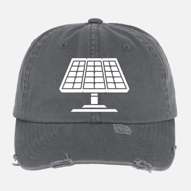 Solar Anlage Panele Flexfit Vintage Destroyed Cap