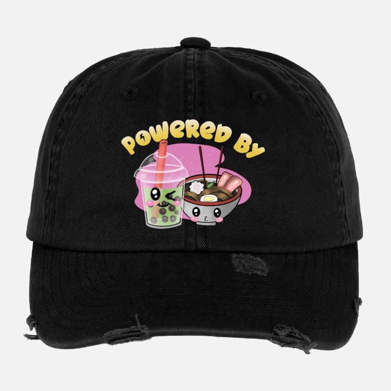 powered by Ramen Flexfit Vintage Destroyed Cap
