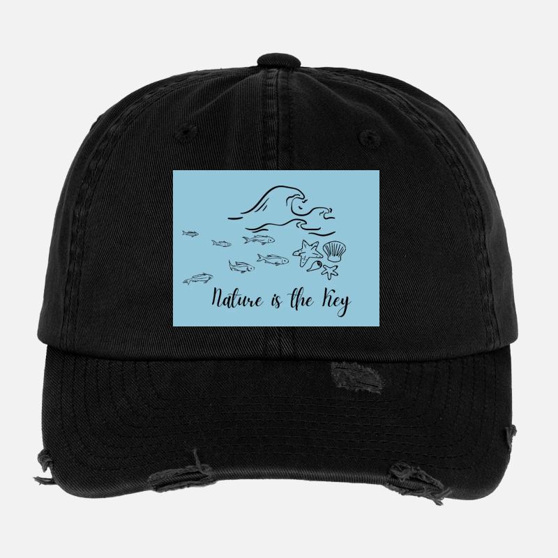 La nature est la clé Casquette vintage effet usé Flexfit