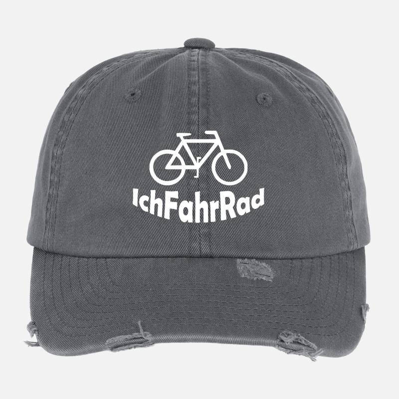 IchFahrRad Flexfit Vintage Destroyed Cap