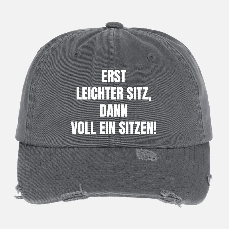 Erst Leichter Sitz Dann Voll Ein Sitzen Flexfit Vintage Destroyed Cap