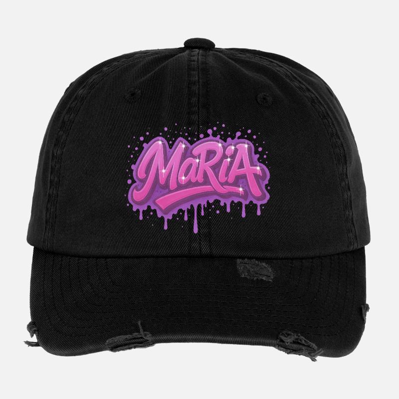 Graffiti Maria Name Gift Ideal Printable On Flexfit Vintage Destroyed Cap