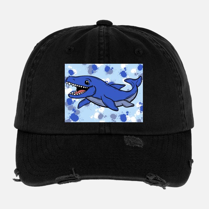 Mosasaurus Dino Flexfit Vintage Destroyed Cap