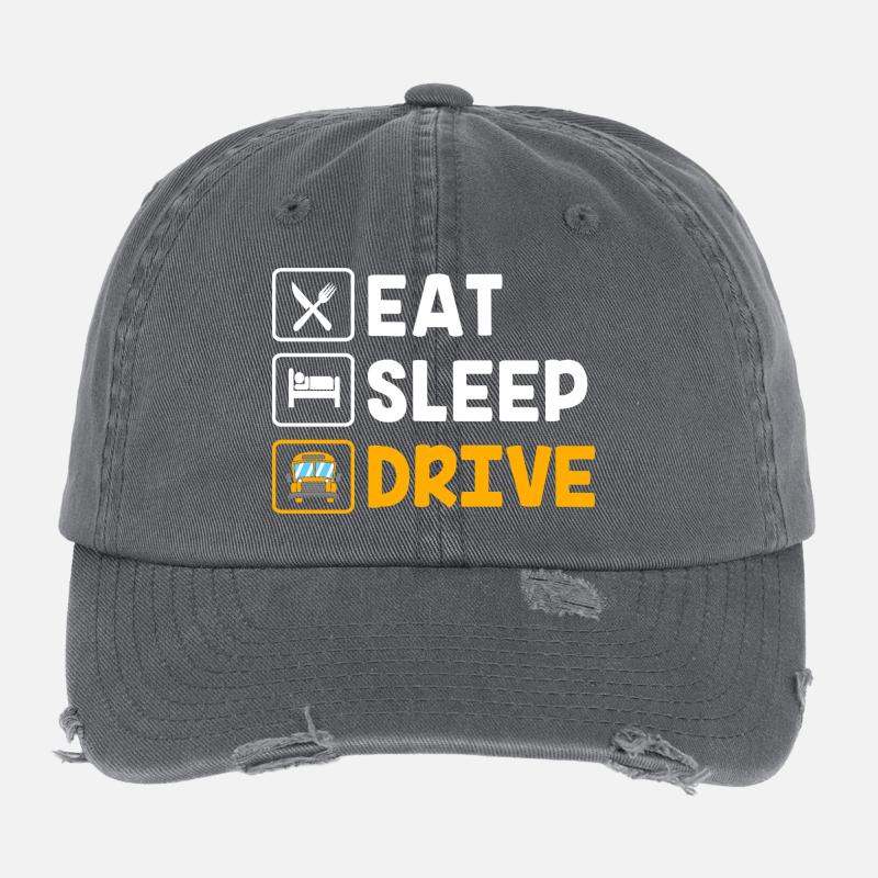 School Bus Driver Bus Driver School Bus Flexfit Vintage Destroyed Cap