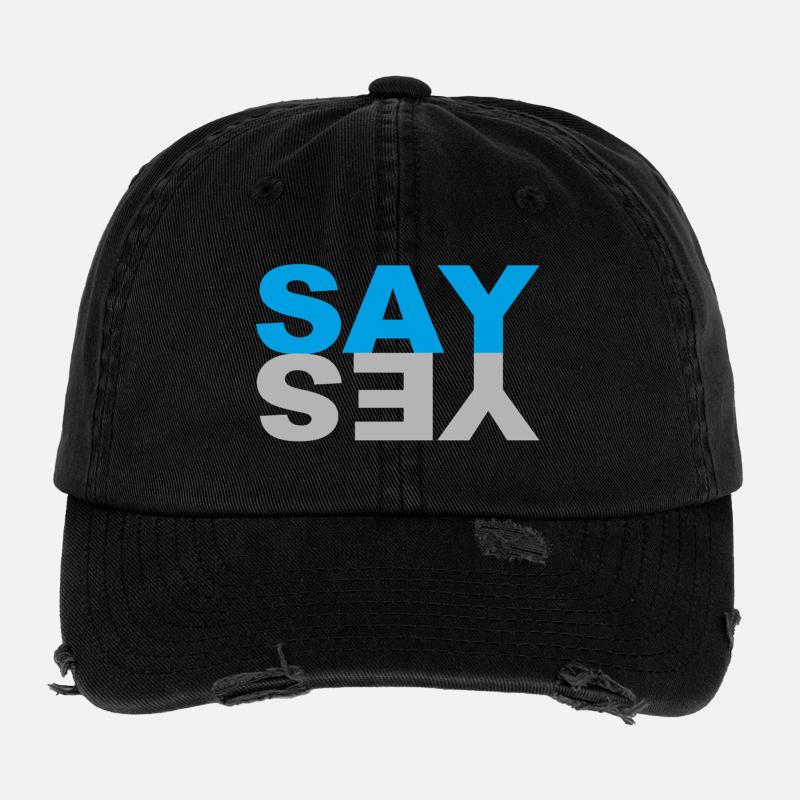 SAY YES Flexfit Vintage Destroyed Cap