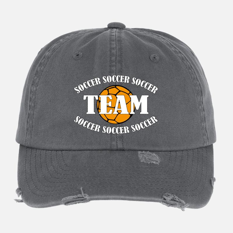SOCCER TEAM Flexfit Vintage Destroyed Cap