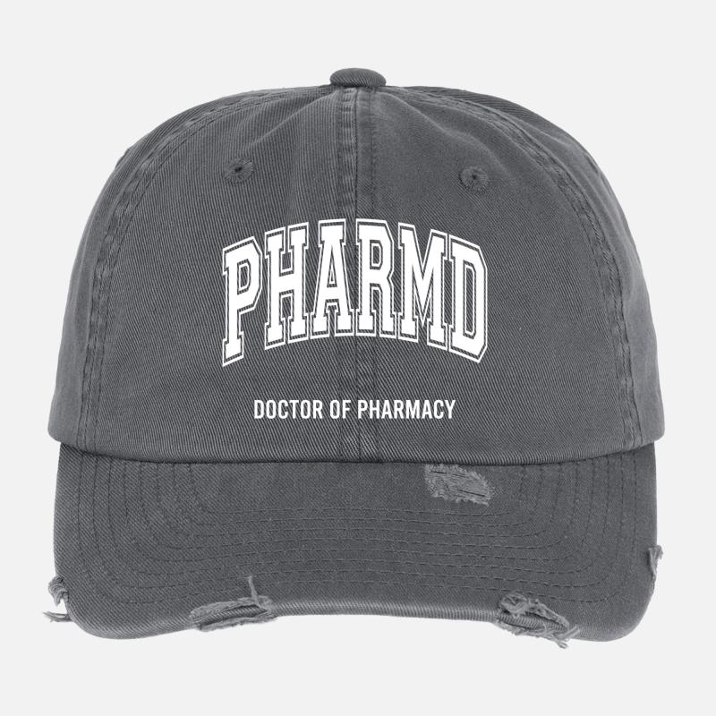 PharmD Doctor of Pharmacy - Licensed Pharmacist Flexfit Vintage Destroyed Cap