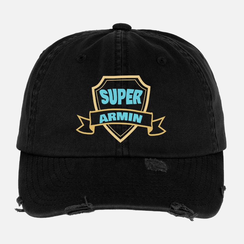 Super Armin Schild-Badge Flexfit Vintage Destroyed Cap
