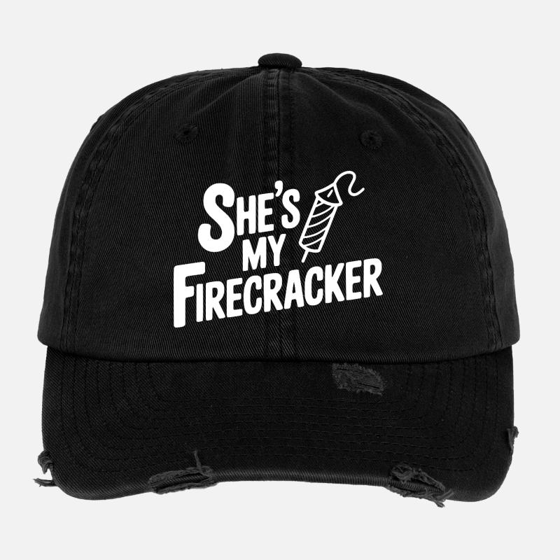 C’est mon pétard - Casquette vintage effet usé Flexfit - noir