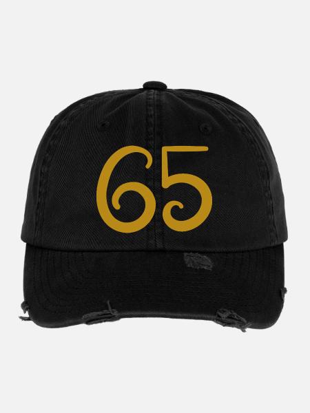 65 - Flexfit Vintage Destroyed Cap - black - Front