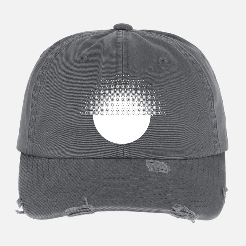 geometric sun design Flexfit Vintage Destroyed Cap