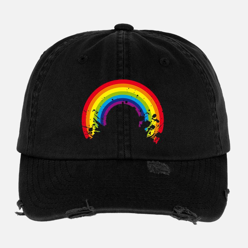 arc-en-ciel Casquette vintage effet usé Flexfit