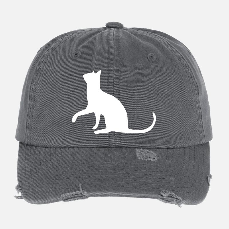 Chat chat chat chat chatte minette minou minou patte Casquette vintage effet usé Flexfit