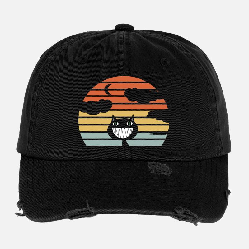 Lustige Katze Flexfit Vintage Destroyed Cap