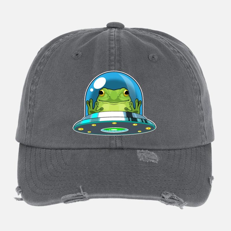 Frog Spaceship Space Casquette vintage effet usé Flexfit