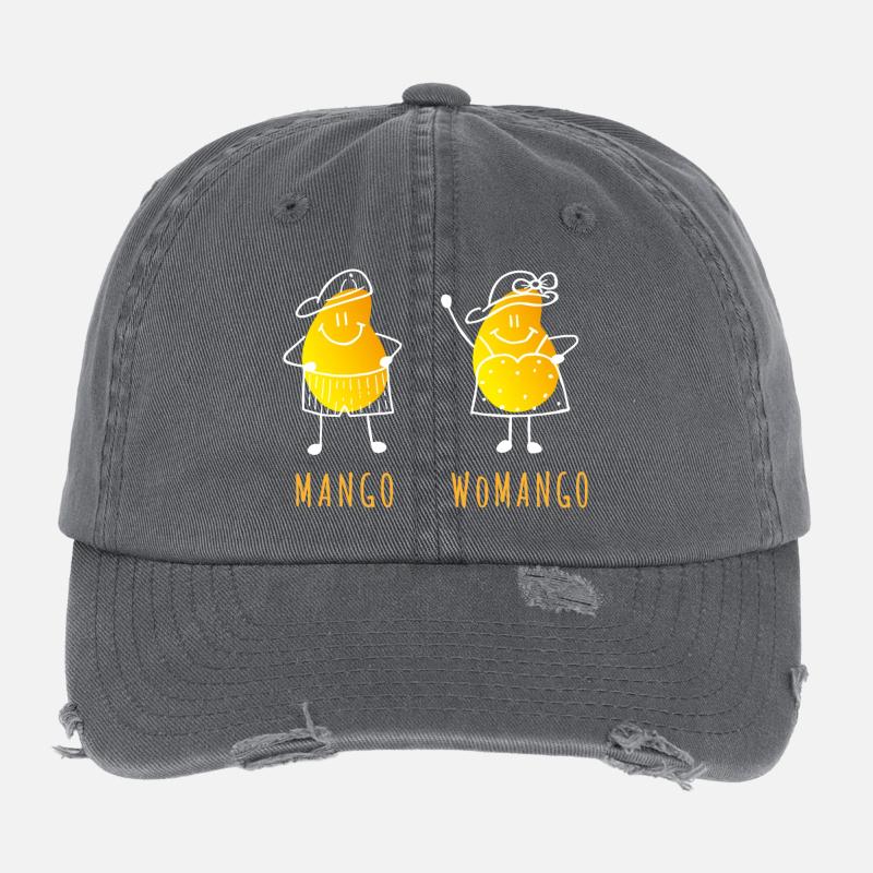 Mango - Womango - Pun, Puns Flexfit Vintage Destroyed Cap