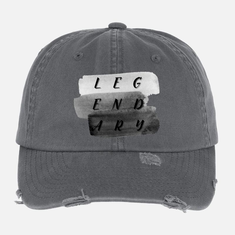 Legendary Brush Stroke Typography Flexfit Vintage Destroyed Cap